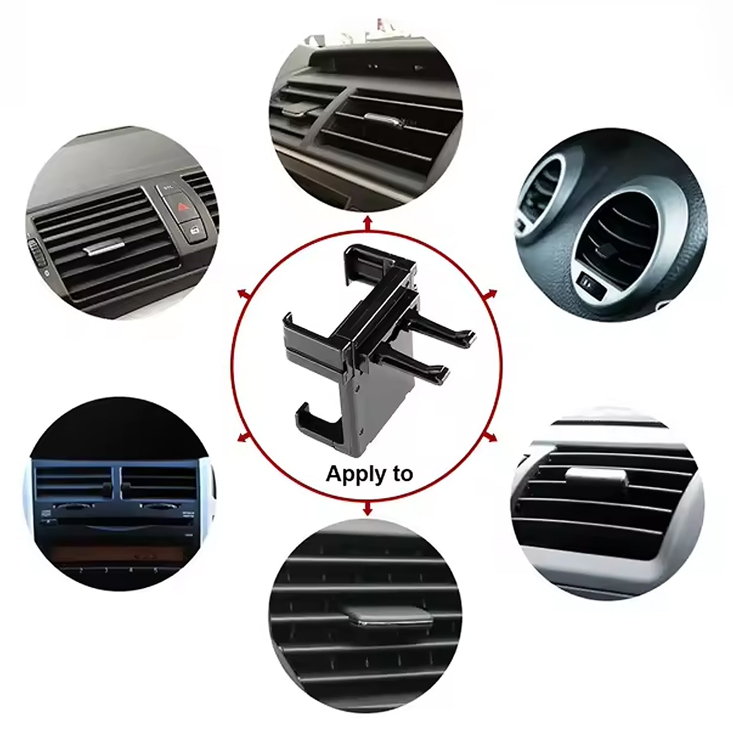 Smartphone Car Holder – Air Vent & Dashboard Bracket (1 Pc) Smartphone Car Holder – Air Vent & Dashboard Bracket (1 Pc)